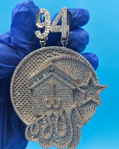 Hip Hop Jewelry Mens Iced Out Custom Letter <b>Pendant</b> 925 Sterling <b>Silver</b> VVS Moissanite Diamond Number Name <b>Initial</b> Logo <b>Pendant</b> - Product Image 1