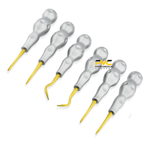 Ensemble de six élévateurs dentaires à pointe torsadée pour l'extraction luxante des dents, pour des interventions chirurgicales précises et atraumatiques - Product Image 5
