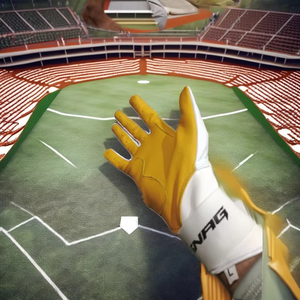 Baseball Training Left <b>Snap</b> Closure Batting Gloves (Polyester/Cotton) - Product Image 1