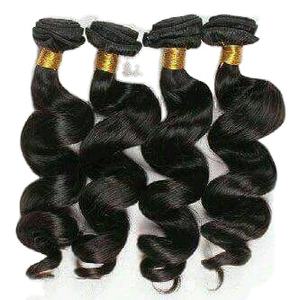 Mèches de cheveux humains indiens bruts bouclés vierges à ondulations profondes, provenant d'un seul donneur, cuticules alignées, noir naturel, style Remy Water Wave - Product Image 2