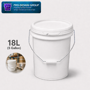 18L Plastic <b>Bucket</b> <b>with</b> Handle and Flat <b>Lid</b> for General Packaging, ISO 9001 Manufacturer - Product Image 1
