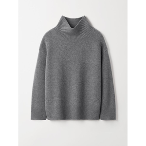 Womens Wool <b>Turtleneck</b> Sweater Solid Color Thick Knit Winter Pullover Minimalist Style Full Sleeve Regular Length - Product Image 4