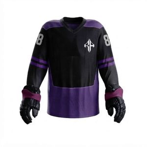 Conjunto de Uniforme de Hockey sobre Hielo Transpirable para Hombre, Impresión por Transferencia de Calor, con Guantes y Zapatos, 100% Poliéster, Calidad Premium, Logotipo Personalizado - Product Image 6