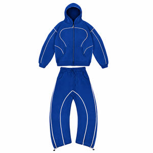 Unisex Oversized Tracksuit Set Hoodie Joggers Streetwear Fleece Two Piece Custom Logo OEM - Product Image 1