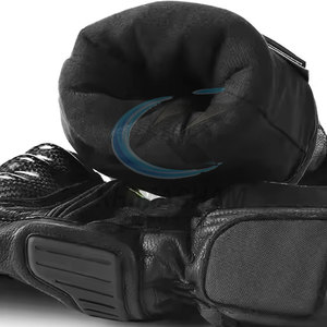 Gants de moto en cuir confortables et durables avec support respirant, antidérapants, sangle de poignet réglable pour une utilisation en extérieur - Product Image 3