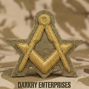 Parches Bordados a Mano Personalizados con Insignia de Escudo Masónico de Hilo de Oro, Blasones y Regalía para Uniformes y Gorras - Product Image 6