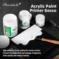 Gesso Acrílico y para Pintura al Óleo, Preparador de Superficies, Blanco, 100/300/500ml, Imprimación Líquida para Pintura Acrílica