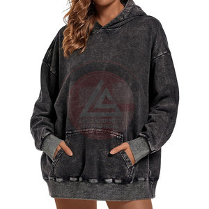 Pakistan Manufacture <b>Women</b> Fashion Acid Wash Hoodies Casual Clothing <b>Women</b> Acid Wash Hoodies - Product Image 2