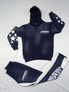 Conjuntos deportivos unisex personalizados de manga larga, chándales para correr, ropa deportiva de corte regular, chándal tipo pullover a un precio bajo y asequible. - Product Image 2