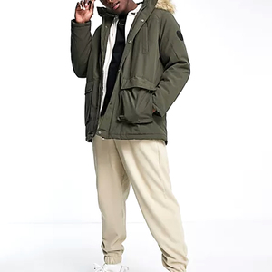 Men Hooded <b>Parka</b> Jacket with Warm Comfortable Design for Winter Wear Soft Inner Lining Windproof Streetwear winter jacket - Product Image 3
