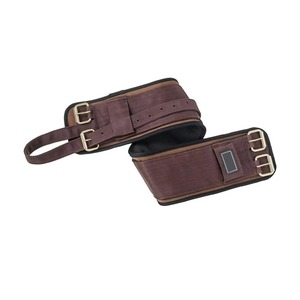 Breathable Polo Girth Brown With Gold Buckles For Equestrian Riding Training And Daily Use Double Elastic Turbine-Powered Girths - Product Image 1