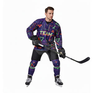 Maillot de hockey à séchage rapide, tissu en maille léger, coupe unisexe adulte, manches courtes, respirant, grande taille, maillot de hockey sur glace personnalisé pour équipe - Product Image 3