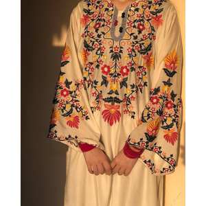 Conjunto Casual Elegante de Blusa y Pantalón con Bordado de Hilo, Talla XL, Manga Tres Cuartos - Product Image 3