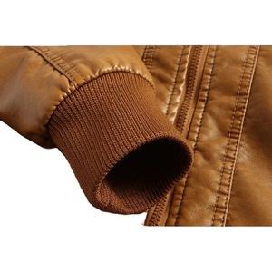 แจ็กเก็ตหนังผู้ชายสำหรับฤดูใบไม้ร่วงและฤดูหนาว, แจ็คเก็ตหนังคุณภาพสูงลำลองมีสไตล์ที่ได้รับแรงบันดาลใจจากผ้าแคนวาสอุ่นเทรนด์งดงามฮาราจูกุ - Product Image 3