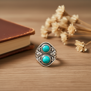 <b>Turquoise</b> Fashion <b>Ring</b> 7.8 Grams Elegant Design - Product Image 3