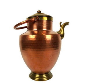 Carafe à eau en cuivre pur de style vintage, design martelé, pour la cuisine et la table, pour la consommation d'eau, fournitures pour restaurants et hôtels - Product Image 1