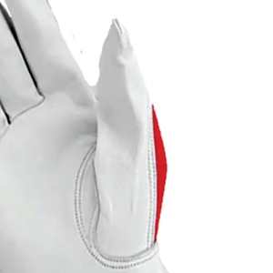 ถุงมือหนังสีแดงขาว สายรัดข้อมือยืดหยุ่น กันลื่น ป้องกันไฟฟ้าสถิต ป้องกันสารเคมี หนา 4 มิล ถุงมือป้องกันทั่วไป - Product Image 2