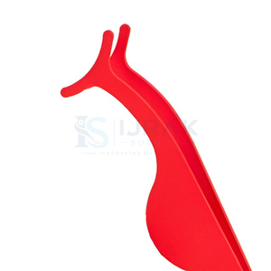 Pinzas de Plástico Rojas para Pestañas, Punta Suave, Herramienta de Precisión para Extensión de Pestañas y Aplicación de Maquillaje de Ojos - Product Image 3