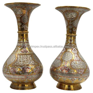 Antique Luxury Casted Metal Floor <b>Vase</b> Gold Aluminium Flower Display for Wedding Living Room Tabletop Casted Metal Pot - Product Image 2