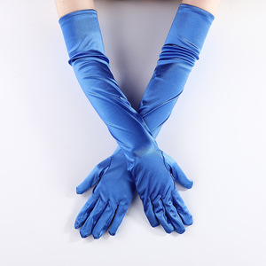 Vente Flash : Gants de Soirée en Satin Multicolores pour Femme, Longueur Poignet, pour Mariage, Cosplay et Spectacles - Product Image 3