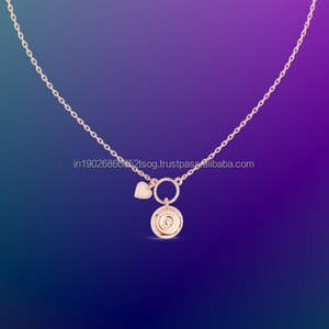 สร้อยคอนำโชคสำหรับผู้หญิงทำจากเงินทรงกลม925เครื่องประดับแฟชั่นใหม่ - Product Image 1