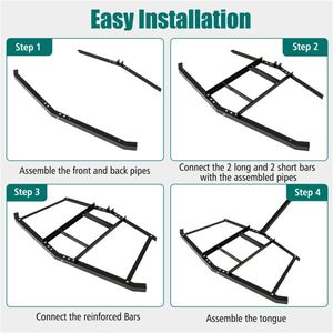 Erpice a traino per impieghi gravosi da 74 pollici con capacità di carico di 80 libbre, attrezzo di livellamento trainabile per macchine agricole, ideale per vialetti, giardini e fattorie - Product Image 5