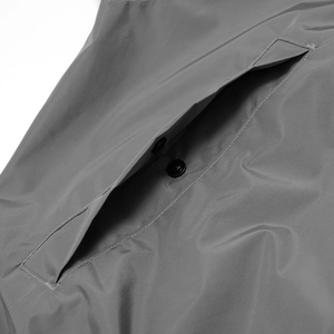 Veste à capuche pour homme, col montant, couleur unie, coupe ample, coupe-vent, vêtements d'hiver décontractés, polaire en polyester - Product Image 5