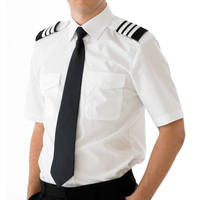 Chemise d'uniforme d'aviation en Spandex quatre directions pour pilote et agent de bord