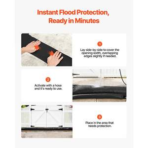 Paquete de 8 Bolsas de Arena Absorbentes de Agua Reutilizables de 1.6 x 1.4 pies, Barrera Contra Inundaciones, Materiales Impermeabilizantes - Product Image 4