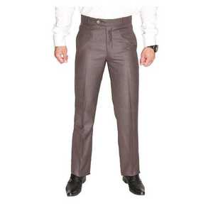 Pantalon habillé décontracté droit en toile pour homme, nouvelle collection, taille mi-haute, devant plat, 100 % coton, écologique, haute qualité, prix abordable - Product Image 5