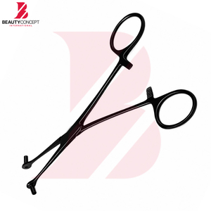 Pince à piercing en acier inoxydable noir de qualité supérieure, nouveau produit tendance, fournisseur fiable pour le piercing corporel - Product Image 3