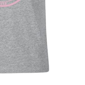 Camiseta Heather Gray de manga corta con cuello redondo y estampado gráfico rosa, ropa informal para el día a día, ropa cómoda para la calle - Product Image 6