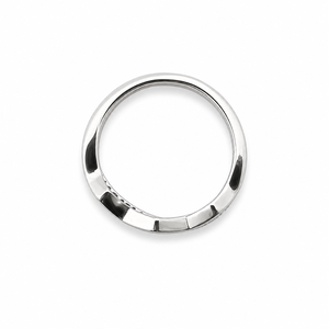 Women's Geometric Diamond Eternity Band <b>Ring</b> Rhodium Plated 925 <b>Silver</b> Pave Setting Modern Engagement Style - Product Image 4