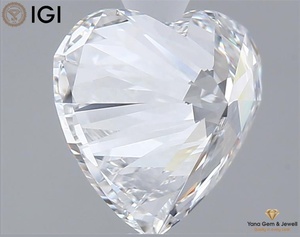 Diamant CVD cultivé en laboratoire 2,00 carats avec certificat IGI, taille cœur, clarté VVS1, couleur E, pour bijoux romantiques simples - Product Image 3