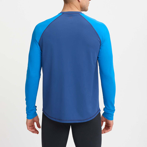 Camiseta Deportiva de Compresión de Manga Larga para Hombre, Cuello Redondo, Mangas Raglán de Dos Tonos - Product Image 5