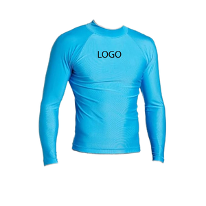 ODM Custom Logo UPF50 Sun Block Garment Dyed Seamless Fusing Rash Guard 4Pcs Pack Spandex/Nylon Long Sleeve <b>Mens</b> Fitness Quick - Product Image 5