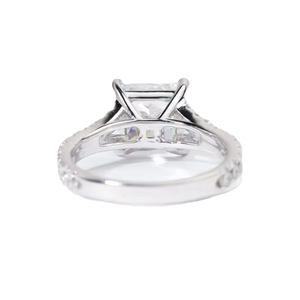 Anillo de Boda de Oro Sólido de 14K/18K con Corte Princesa, Color DEF, Claridad VS/VVS, Certificado IGI, 2.50CT, Media Eternidad - Product Image 4