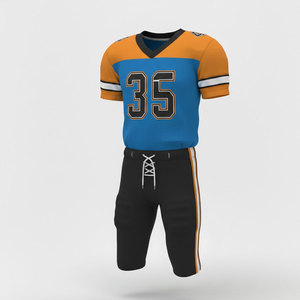 Uniforme de fútbol americano para hombre, conjunto de jersey y pantalones de alto rendimiento que ofrece comodidad, durabilidad y movilidad durante el juego. - Product Image 2