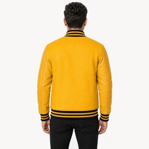Veste universitaire personnalisée, tissu en laine de haute qualité, manches contrastées, fermeture à boutons pression, détails en tricot côtelé, coupe confortable, tendance - Product Image 2