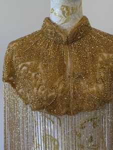Elegant Party Stylish Handmade Customisable Tops Blouse Sequined Embroidery Fully Beaded Gold Work Multi-Wearable Short Outfit - Product Image 5