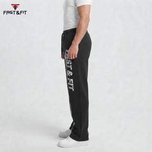 Custom Men Loose Pants Solid Color Joggers Sweat Pants Flared Sweatpants With Logo Digital Print men pants - Product Image 6