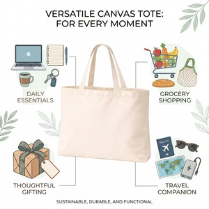 Bolso Tote de Moda con Asas de Cuerda de Algodón, Muy Popular, para Mujer, Uso Casual, Playa, Viajes, Uso Diario, Disponible en Buena Calidad - Product Image 3