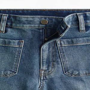Pantalones vaqueros acampanados de mujer vintage de verano, de cintura alta, elásticos, con abertura, de mezclilla, con parte delantera plana y pierna ancha, estilo streetwear - Product Image 5