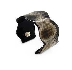 Exclusive Buffalo Horn Cuff <b>Bracelet</b> Made From Genuine Horn Material With Distinctive Organic Pattern Design - Product Image 1
