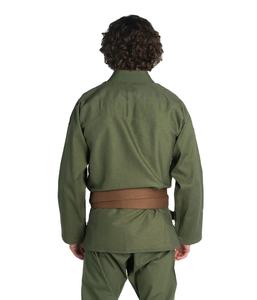 Conjunto de Uniforme de BJJ de Tejido Simple 100% Poliéster, 550 GSM, Logotipo Bordado Personalizado, Ligero y Transpirable, Tallas Personalizadas A2, OEM ODM - Product Image 2