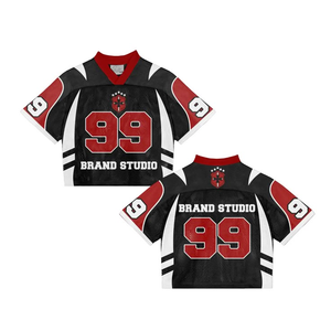 Camisetas de Moda Urbana para Aficionados al Fútbol, Estilo Boxy Corto, Personalizadas, de Malla, Unisex, con Estampado OEM, 2026 - Product Image 2