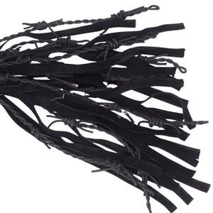 Handmade Sheep Skin <b>Flogger</b> with Thick Handle Steel Buckle 3.5cm Width Wrist Strap for Control - Product Image 6