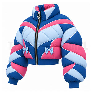 High Quality Women Crop Puffer <b>Jacket</b> Custom Design Women <b>Short</b> Bomber <b>Jacket</b> for Winter Warm Parkas <b>Jackets</b> For Ladies - Product Image 4