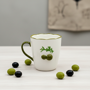 Taza de Porcelana Fina de Primera Calidad 3460987D-0.36 con Estampado de Rama de Olivo y Fruta - Product Image 3