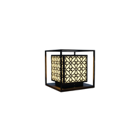 Lámpara de Pilar para Puerta E27 IP65 para Exterior/Pared/Villa/Jardín, Montaje Empotrado, Diseño Auto Cad, 220V (10%), 300 lm LED Negro CM Decor